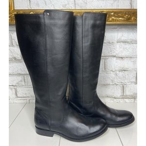 Frye Melissa Stud Black Leather Tall Boots